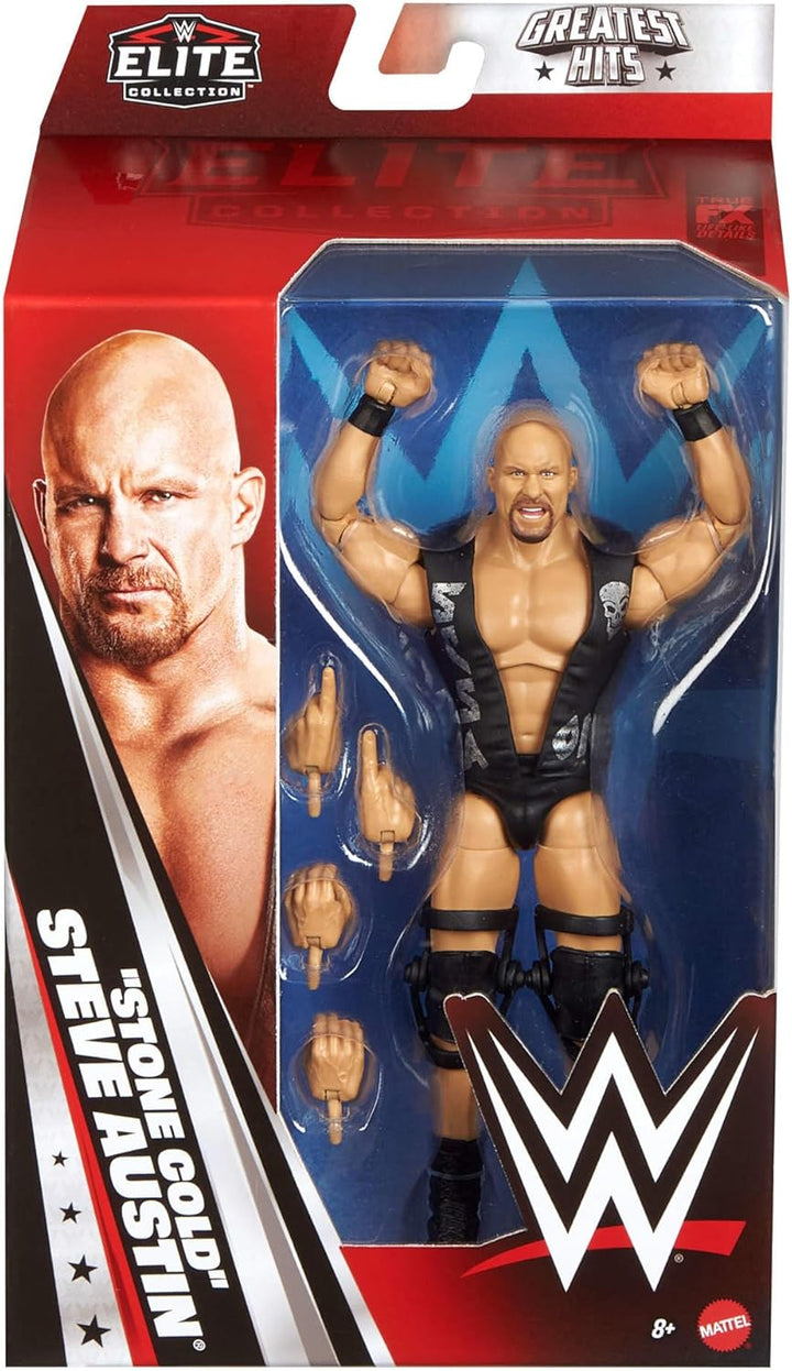 Mattel WWE Elite Actionfigur und Zubehörteile, Greatest Hits 2025, ca. 15 cm grosse Sammelfigur Ston