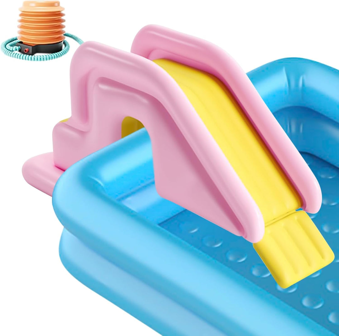 Aufblasbare Poolrutsche, breites, mit Wasser befüllbares Spielspielzeug, aufblasbarer Wasserrutschen