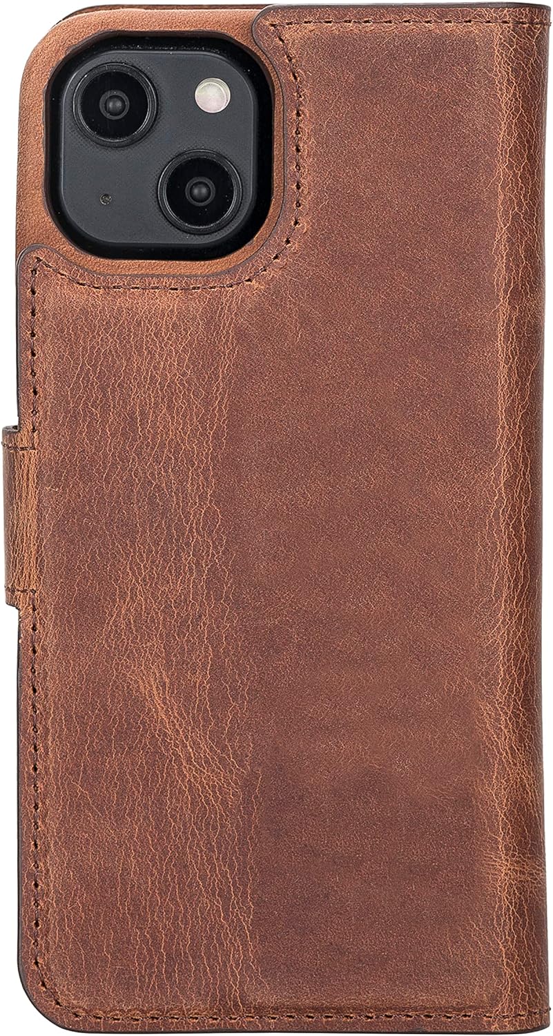Solo Pelle Lederhülle kompatibel für iPhone 14 in 6.1 Zoll abnehmbare Hülle (2in1) inkl. Kartenfäche