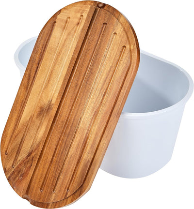 ECHTWERK Brotkasten “FRESH“, Brotbox, Platzsparende Aufbewahrungsbox, Brotkorb mit Deckel und Schnei