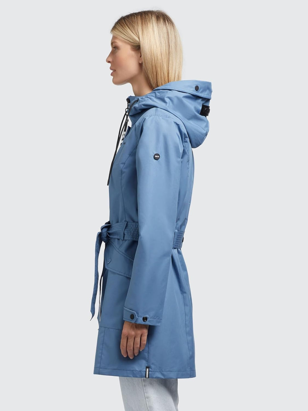 khujo Damen Mantel Trenchcoat Lauren3 Trench Übergangsjacke Kurzmantel XXL Sea-Blue, XXL Sea-Blue