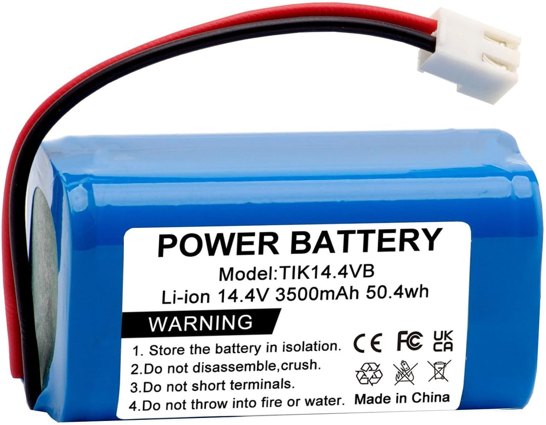 14,4V 3500mAh Li-Ion Ersatzakku Kompatibel mit Tikom G8000 Pro Roboterstaubsauger Saugroboter Akku