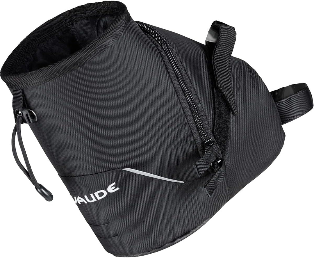 VAUDE 14302 Tool Drink, Satteltasche mit Flaschenhalterung Riemen, 18 cm, Black Schwarz, Schwarz
