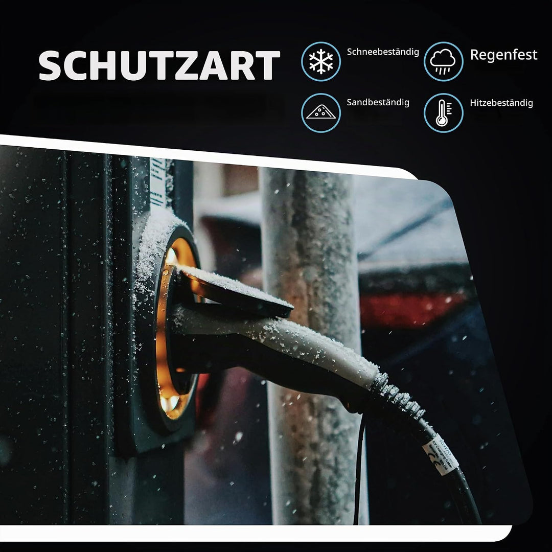 Loady typ 2 ladekabel 10m | 11 kW | 3 Phasen 16A | Extra langes 10 Meter Kabel für Auto EV/PHEV - La