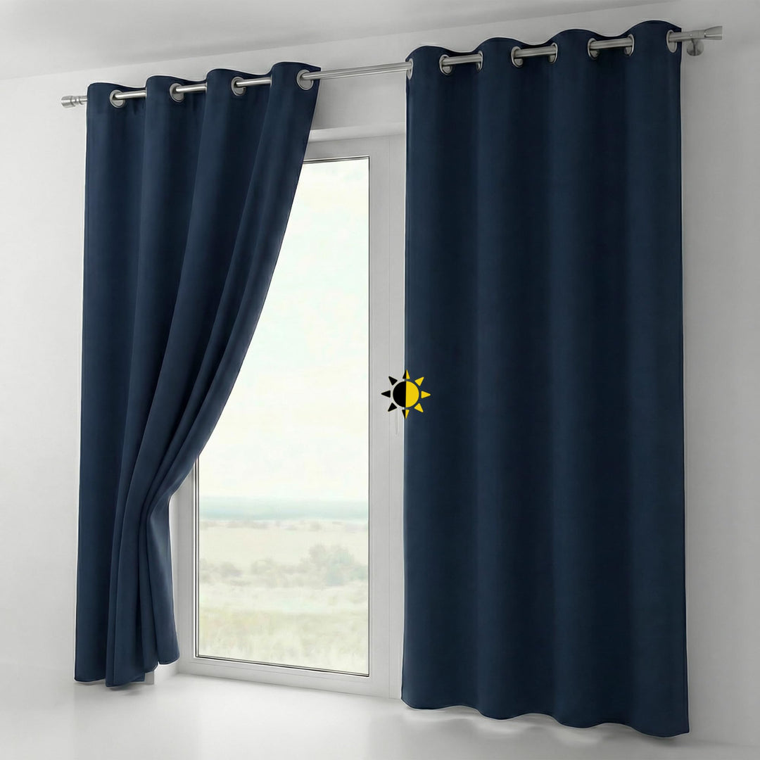 BEAUTEX Verdunkelungsgardine mit Ösen, Blackout Ösenschal Blickdicht abdunkelnd, Grösse und Farbe wä