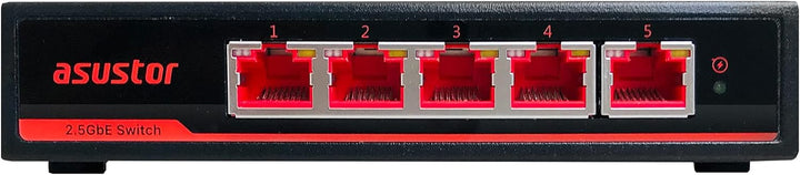 Asustor 5 Port 2.5G Ethernet Unmanaged Netzwerk Switch, Plug and Play | ASW205T