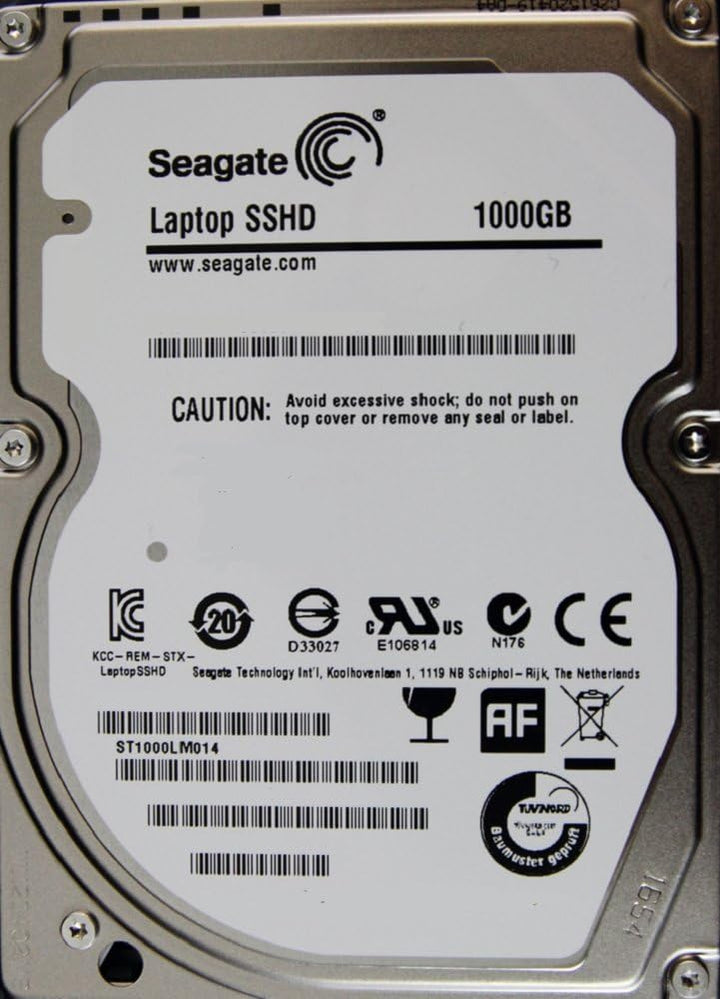 Seagate Hybridfestplatte mit 1 TB Speicher und 8 GB SSD Flashspeicher, 5.400RPM, 64 MB, SATA, 9,5 mm