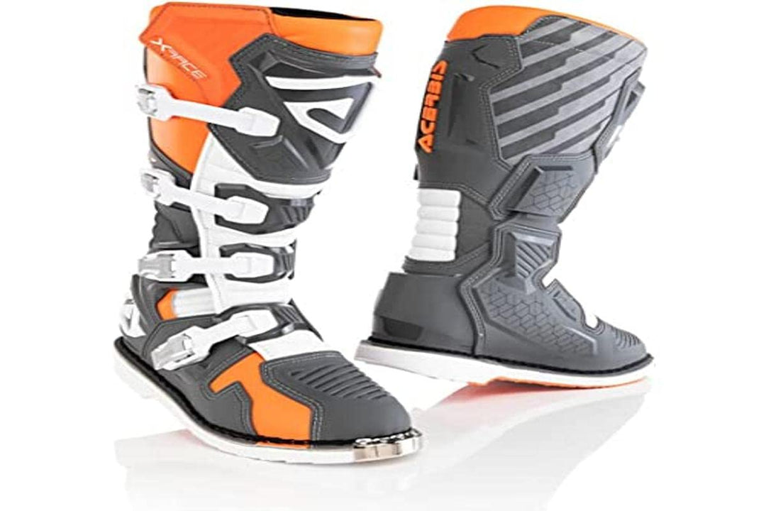 Acerbis Herren X-race Stiefel 40 EU Orange Grau, 40 EU Orange Grau