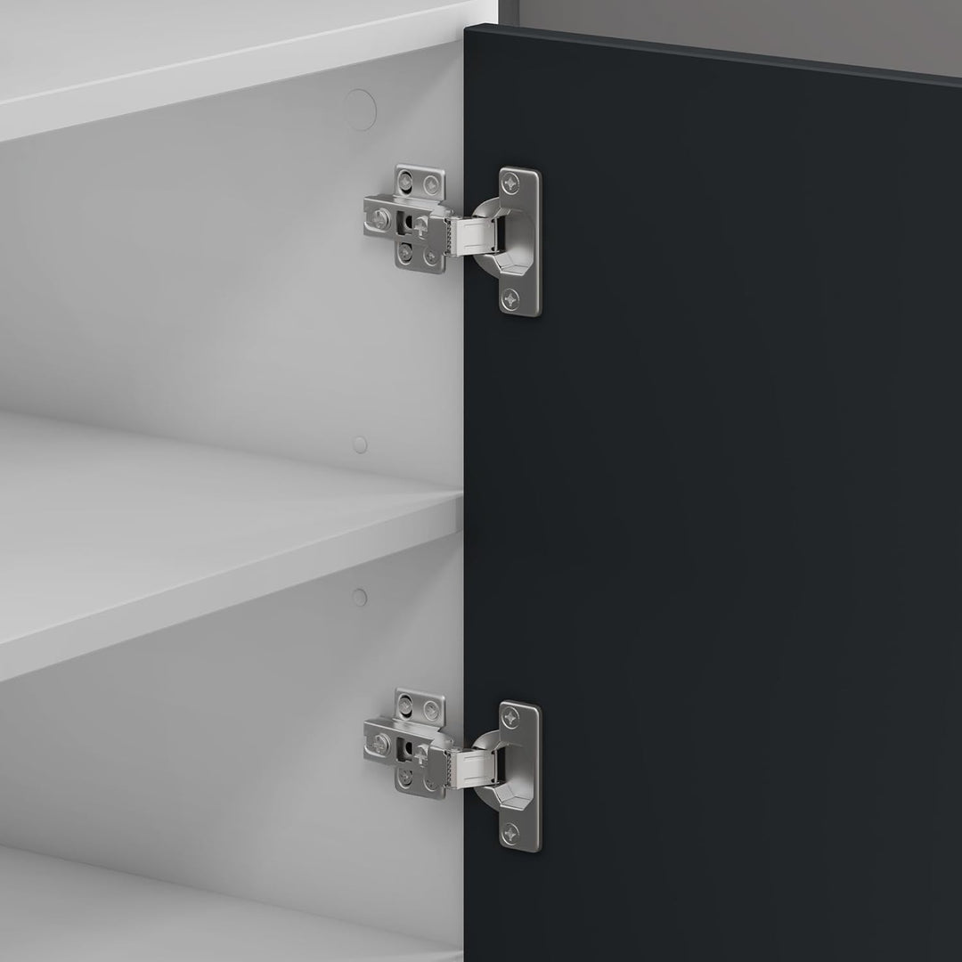 Mai & Mai Schuhschrank Schuhkommode mit 3 Schränken BTH: 45x36x120 cm Schuhregal Möbel in Weiss matt