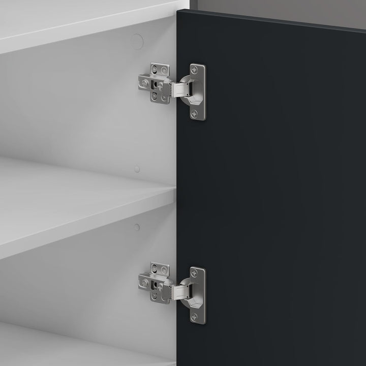 Mai & Mai Schuhschrank Schuhkommode mit 3 Schränken BTH: 45x36x120 cm Schuhregal Möbel in Weiss matt