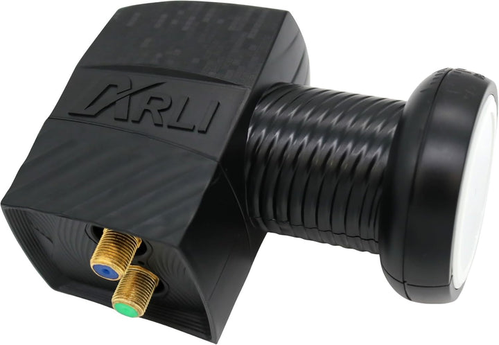 60cm HD Sat Anlage Twin LNB + 10m Koaxialkabel 135dB + 2 F-Stecker Digital 2 Teilnehmer Antenne grau