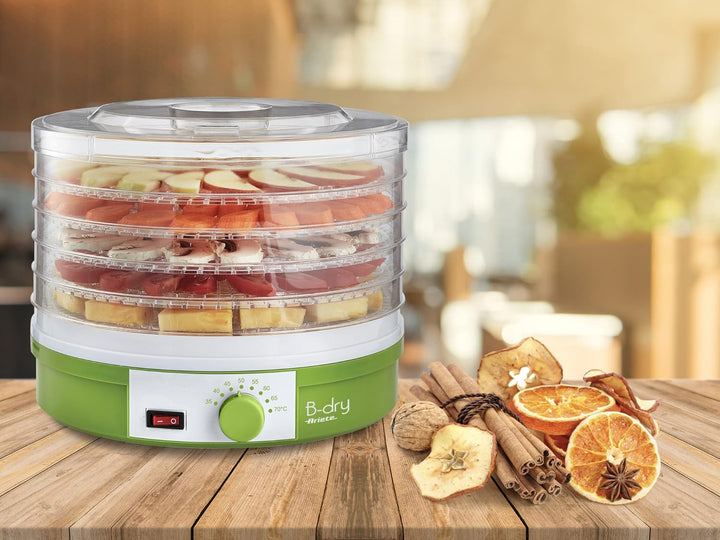 Ariete 616 B-DRY Dörrgerät für Obst und Gemüse, 5 herausnehmbare Körbe, Temperatur von 35 °C bis 70