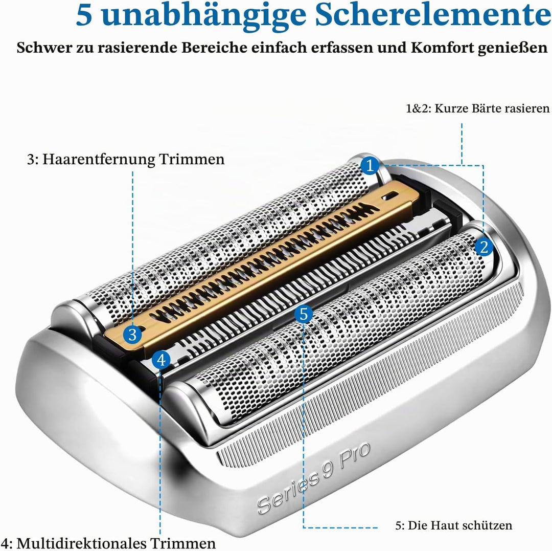 Series 9 Pro Elektrorasierer Scherkopf 94M, Ersatzscherteil für Herren Rasierer Serie 9, Kompatibel