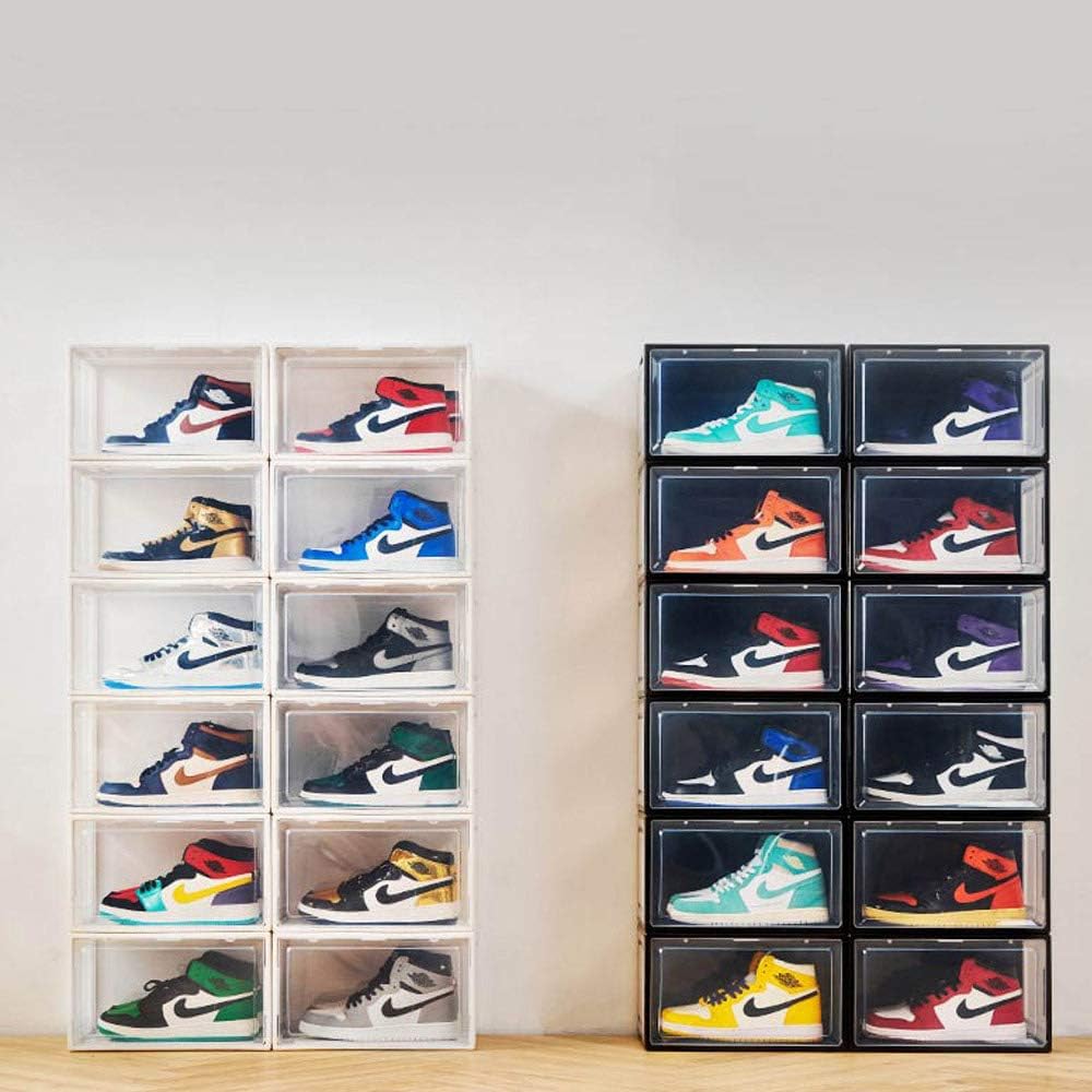 BITUXX LEX21 Schuhbox Stapelbar Aufbewahrungsbox Kunststoffbox Schuhkasten Schuhkarton Schuhorganize