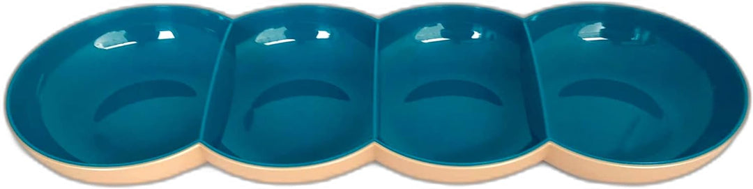 Tupperware , Kunststoff, Allegra Perle petrol gold Servierschale Servierschalenquartett Schale servi
