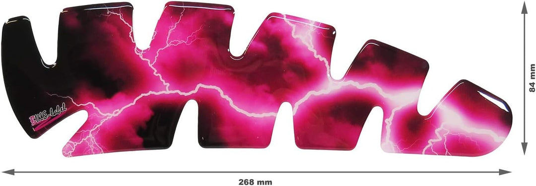 BIKE-label Tankpad seitlich Motorrad Lackschutz Aufkleber Blitz Pink 800026