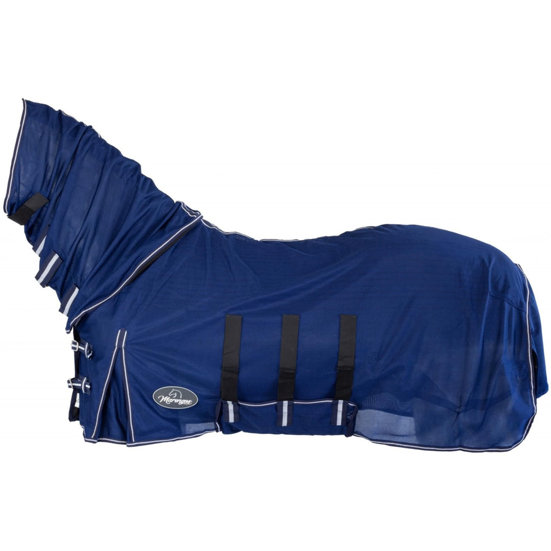 Marengos Fliegendecke mit Elastik-Halsteil Nachtblau 155cm, Nachtblau 155cm