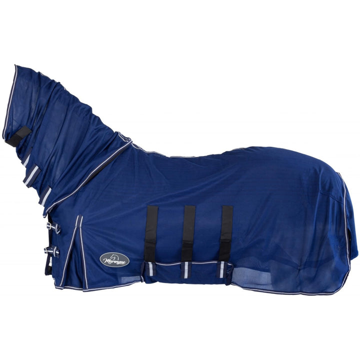 Marengos Fliegendecke mit Elastik-Halsteil Nachtblau 155cm, Nachtblau 155cm