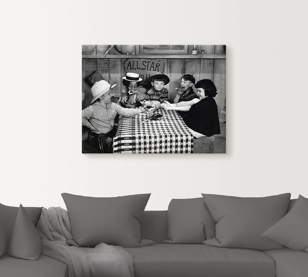 ARTland Leinwandbilder Wandbild Bild auf Leinwand 80 x 60 cm Wanddeko Film TV Kino Gang Gruppe Kinde