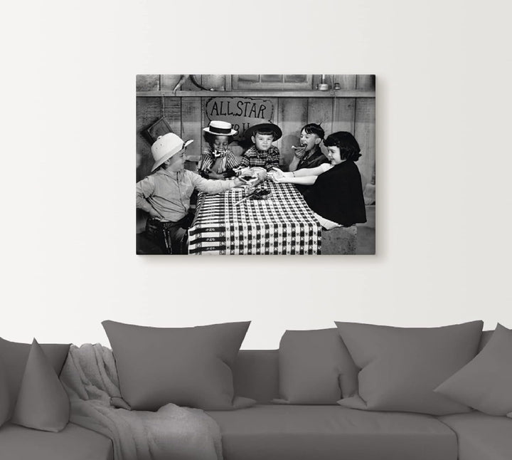 ARTland Leinwandbilder Wandbild Bild auf Leinwand 80 x 60 cm Wanddeko Film TV Kino Gang Gruppe Kinde