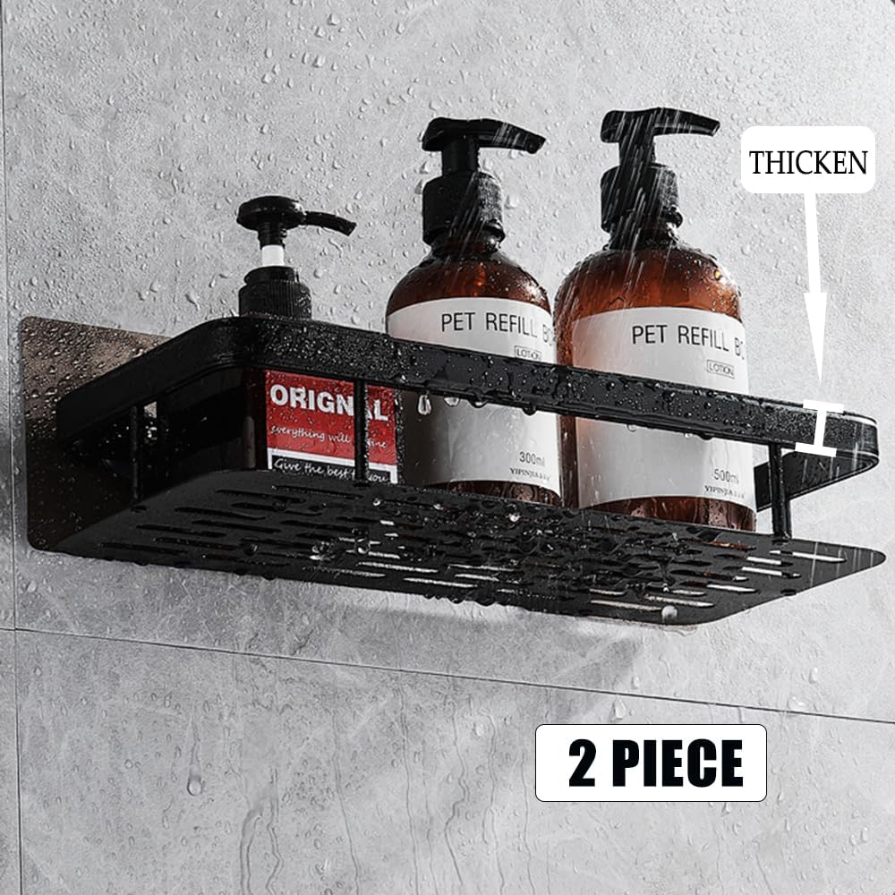 Duschablage Ohne Bohren,Duschregal Aluminium Duschkorb Selbstklebend für,Moderner Badezimmerregal,Ma