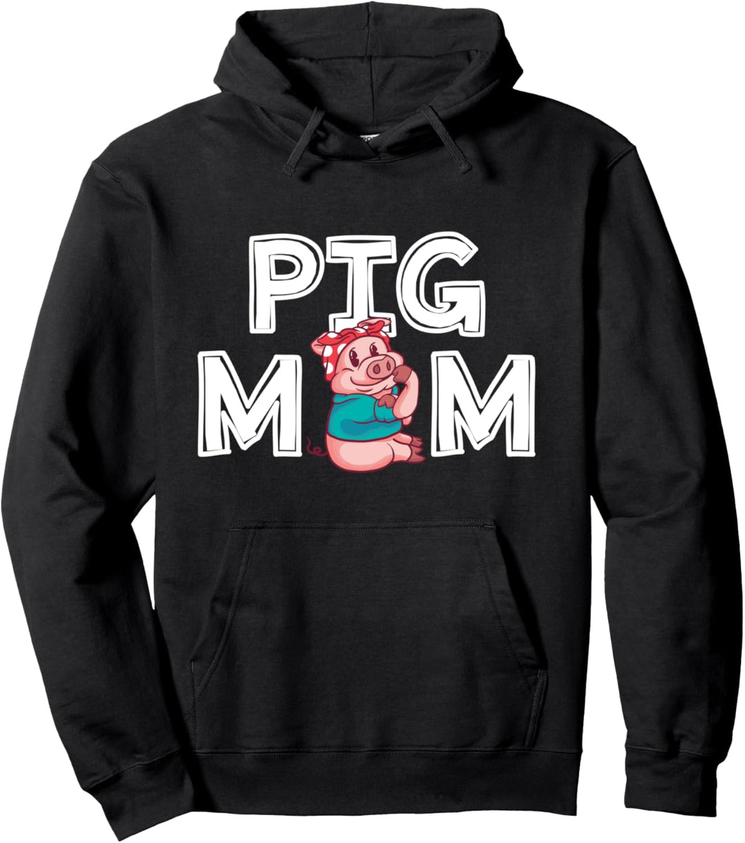 Damen Pig Mom Mama Mutter Muttertags Geschenk Schweine Pullover Hoodie