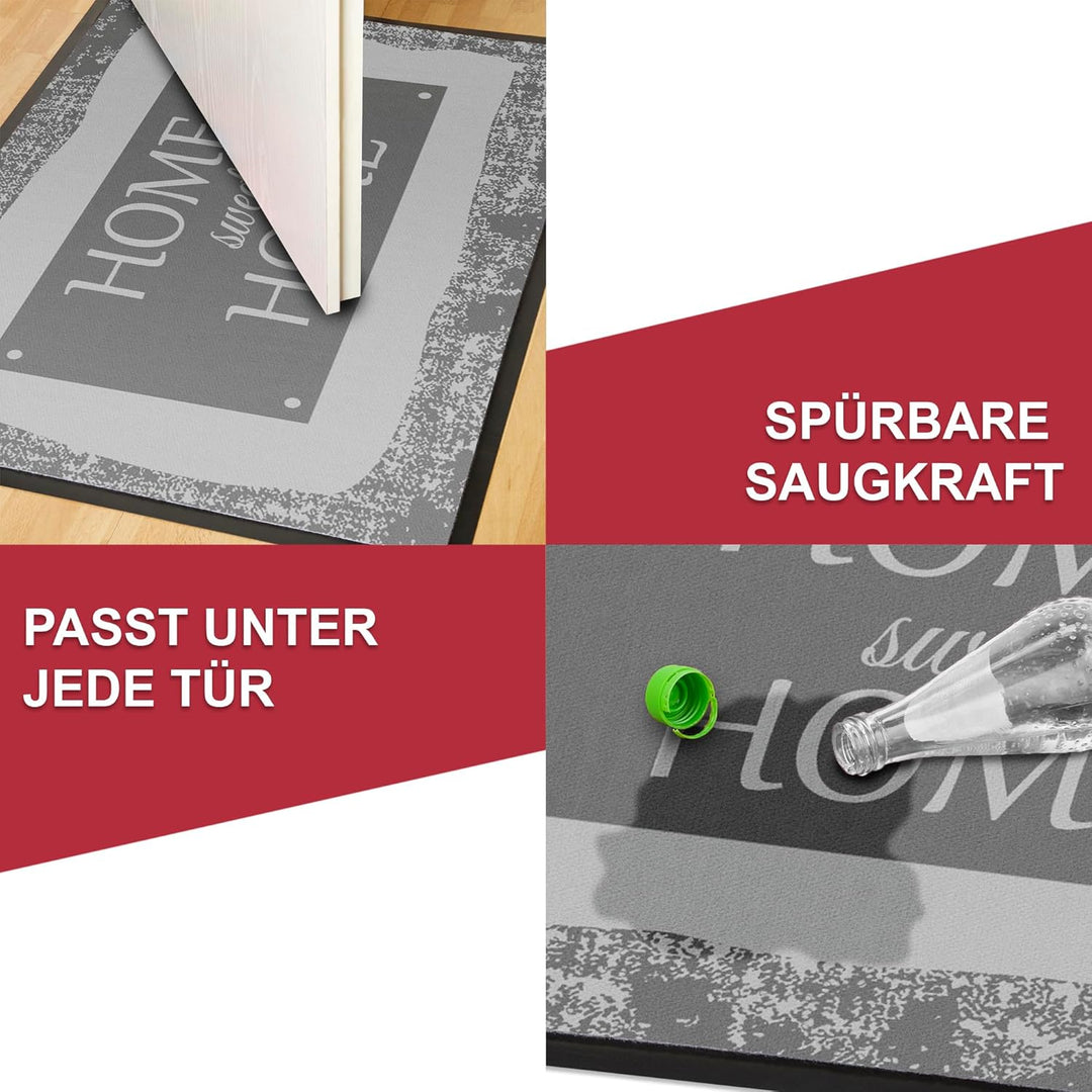 Valia Home Hochwertige Fussmatte 60x80 cm (Large) – Schmutzfangmatte für Innen & Aussen, rutschfest