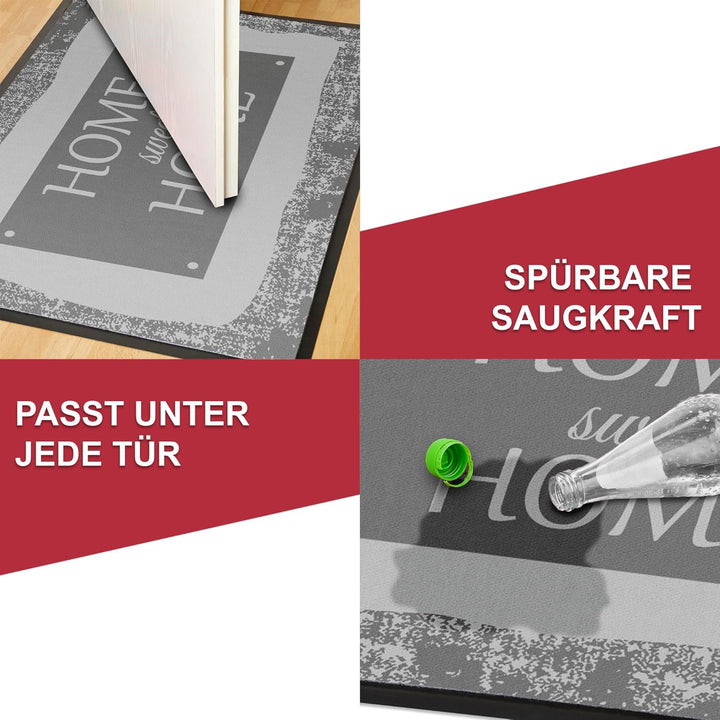 Valia Home Hochwertige Fussmatte 60x80 cm (Large) – Schmutzfangmatte für Innen & Aussen, rutschfest
