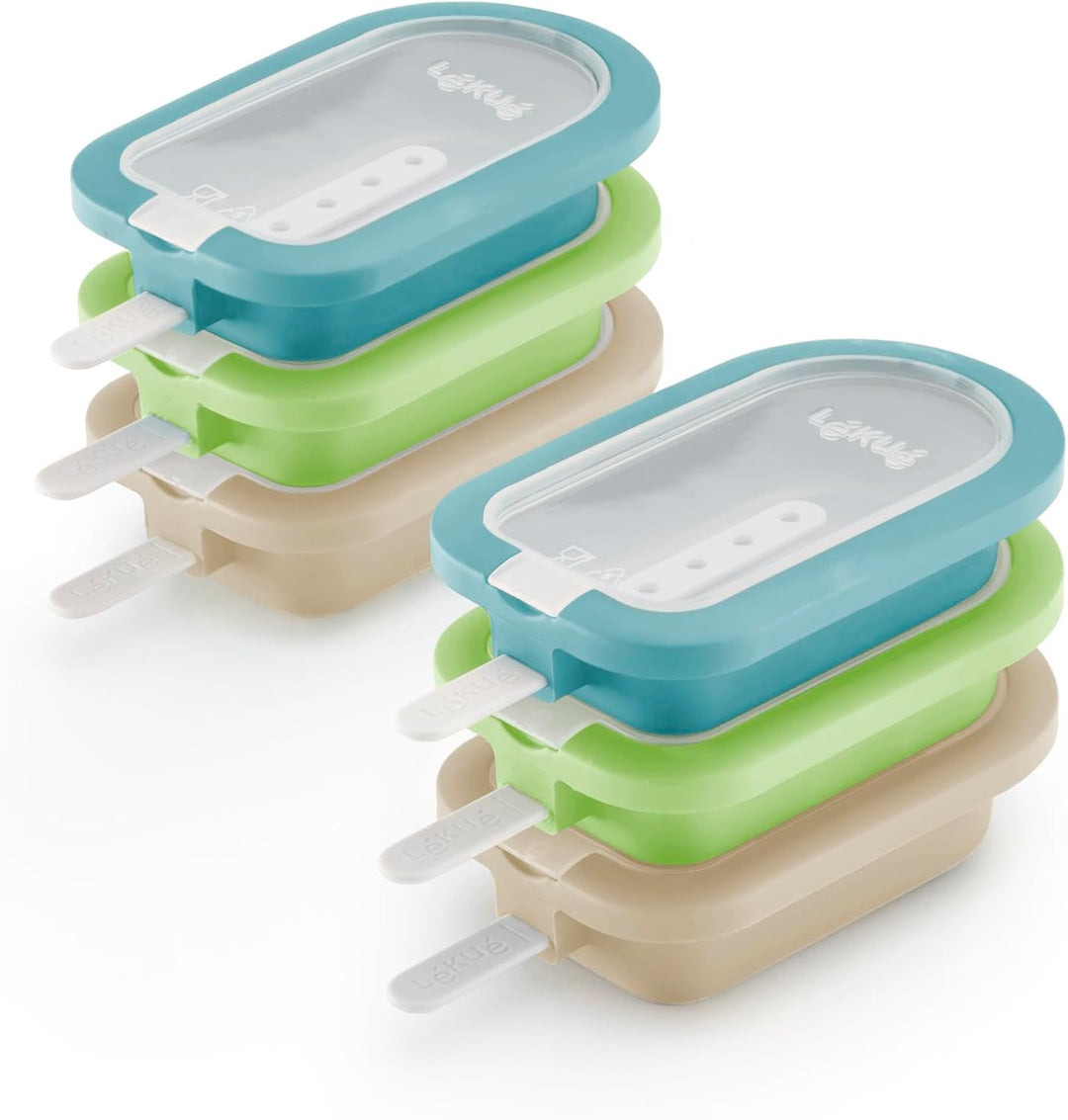 Lékué Miniformen für Eis am Stiel Mittelmeer 6 Stück Mini 6 st., Mini 6 st.