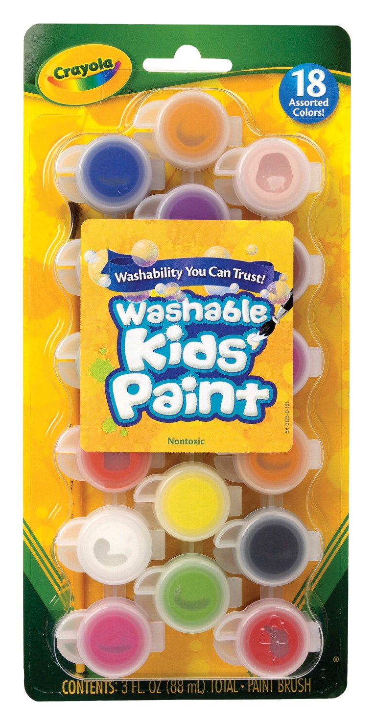 Crayola Washable Kid's Paint Pots-18 Colors 3 Pack by Crayola