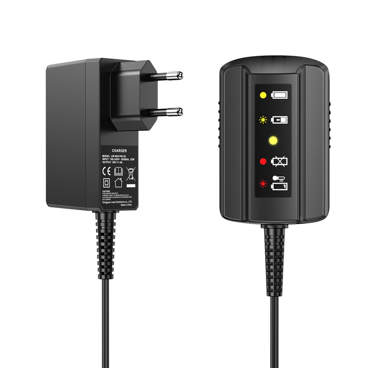 ASUNCELL WA3760 Ladegerät für Worx Akkus 18V (20V MAX), Akku Ladestation Schnell-Ladegerät für Worx