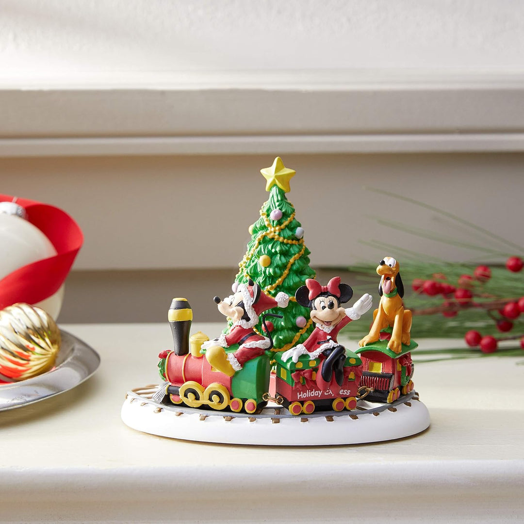 Department 56 Disney Village Miniatur-Ausstellungsstück Mickey's Holiday Express, 12 cm, Mehrfarbig