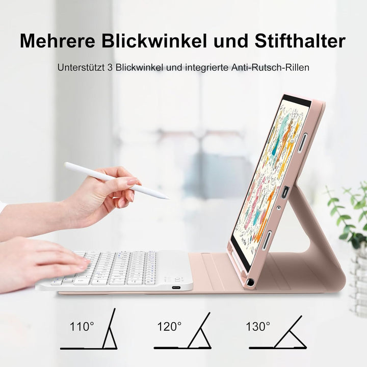 IVEOPPE Tastatur Hülle für Samsung Galaxy Tab ?11 Plus 11 Zoll 2025, [QWERTZ Deutsches], Bluetooth A