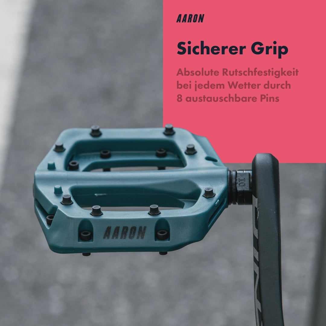 AARON Dirt MTB Pedale aus ultraleichten Nylonfasern mit abgedichtetem Industrie-Kugellager - rutschf