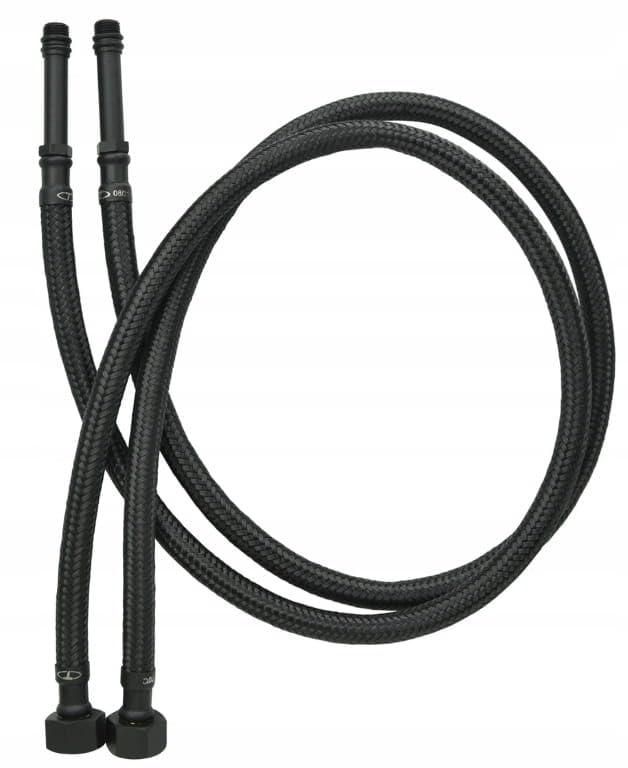 Tycner 80cm M10 x 3/8'' Inch BSP Schwarz Nylon Geflochten Flexibler Schlauch Zapfhahn, 80cm