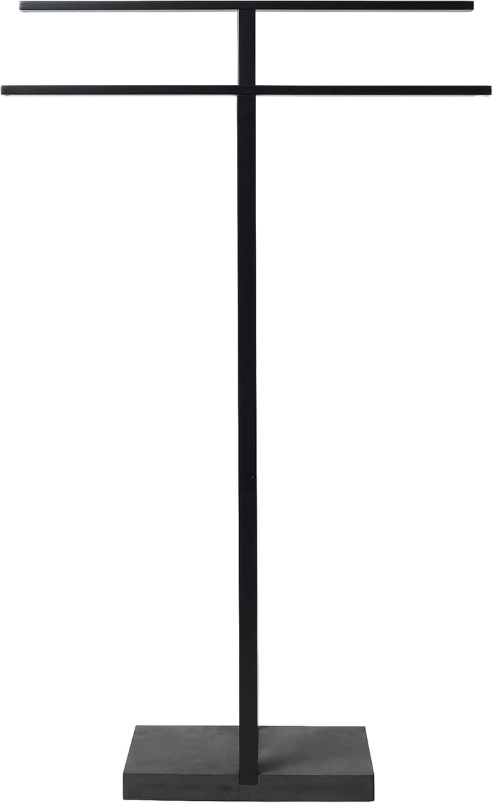 blomus Handtuchständer MENOTO | Höhe 86 cm | Stahl & PolyStone | Farbe Black