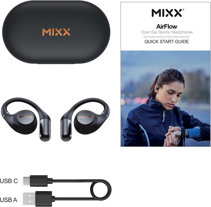 Mixx Airflow Open TWS Sport Kopfhörer Schwarz
