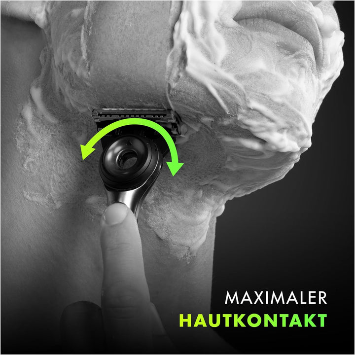 Gillette Labs Nassrasierer Herren, Rasierer mit Reinigungs-Element + Reise-Etui zur Aufbewahrung für