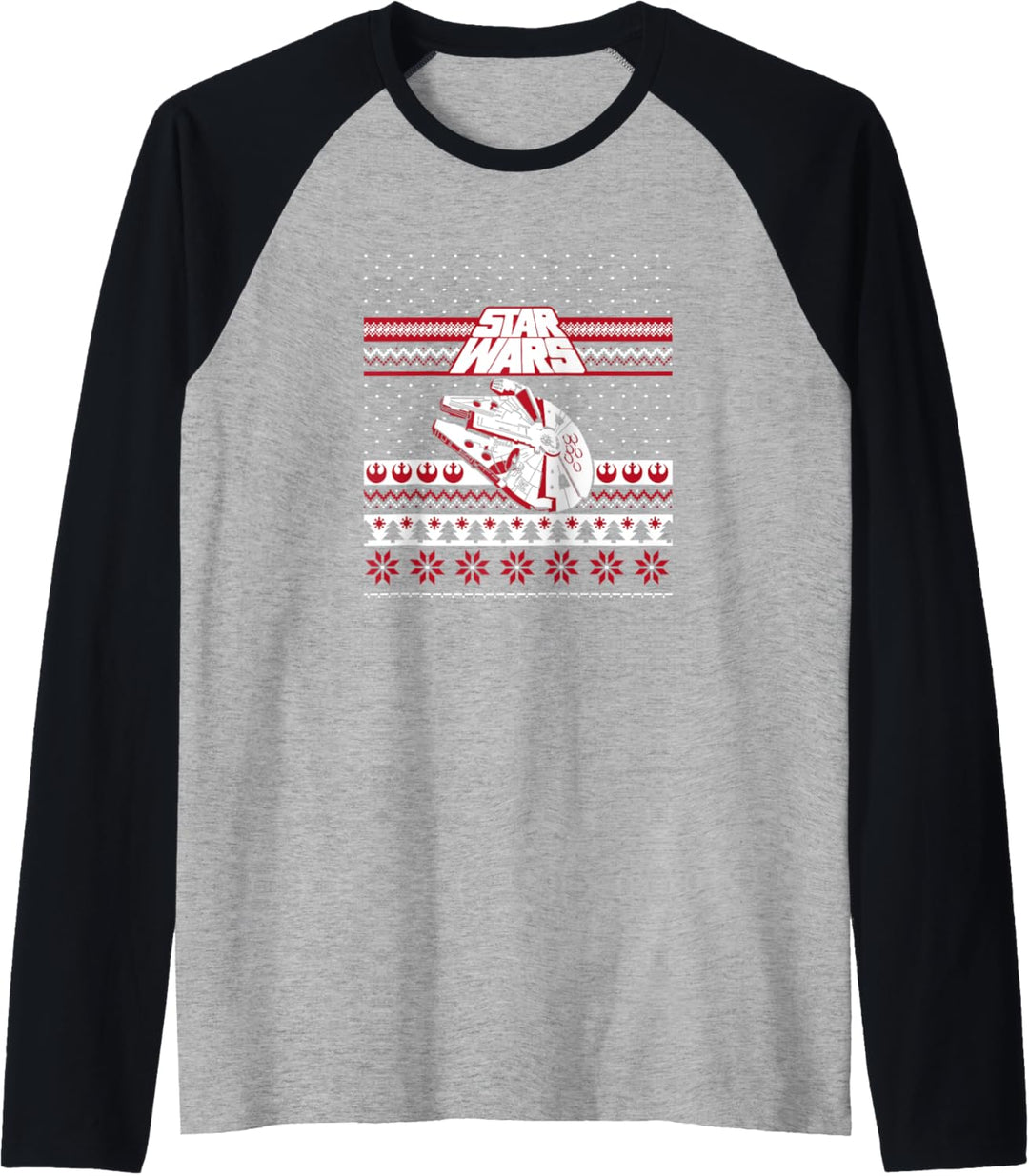 Star Wars Christmas Millennium Falcon Pullover Color Pop Raglan