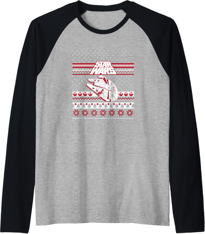 Star Wars Christmas Millennium Falcon Pullover Color Pop Raglan