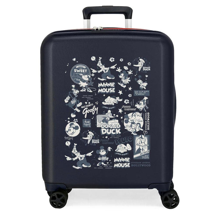 Disney 100 Special Shine Mickey Comic Blue Kabinenkoffer 40x55x20 cm Starres ABS Integriertes TSA-Sc