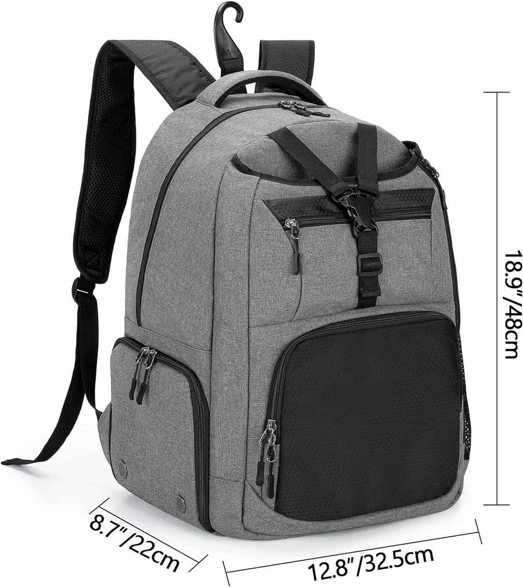 DSLEAF Tennistasche für 2 Schläger, Tennisrucksack mit separatem Schuhfach für Sporttraining, Fitnes