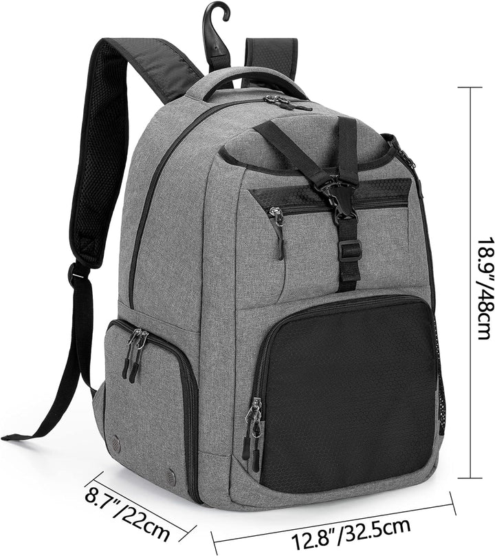 DSLEAF Tennistasche für 2 Schläger, Tennisrucksack mit separatem Schuhfach für Sporttraining, Fitnes