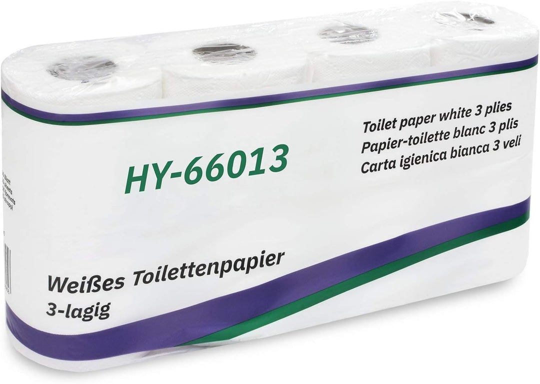 Hypafol Toilettenpapier motivgeprägt, 3-lagig | Vorteilspack mit 96 Rollen Klopapier | extra weich u