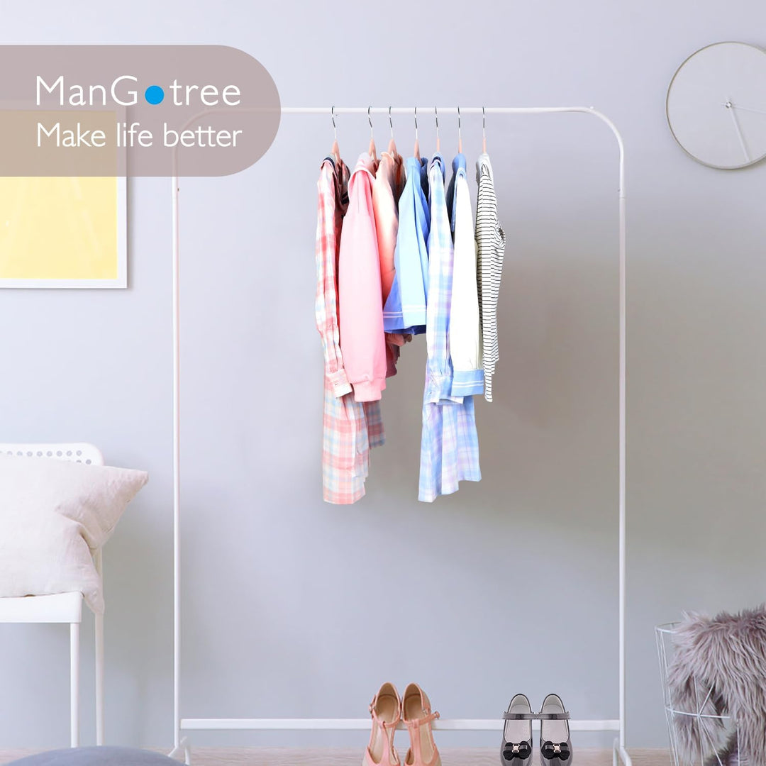 ManGotree 35cm Kinder Samt Kleiderbügel, Ultradünne Kinderkleiderbügel mit 360° Drehbarem Haken, rut