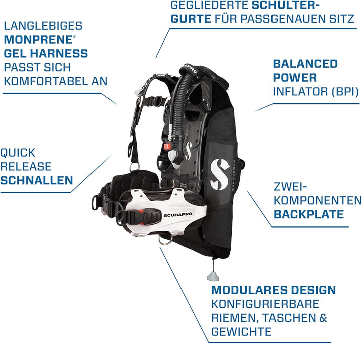 Scubapro Hydros Pro w/Balanced Inflator Damen BCD Weiss/opulenter Garten XS-S, Weiss/opulenter Garte