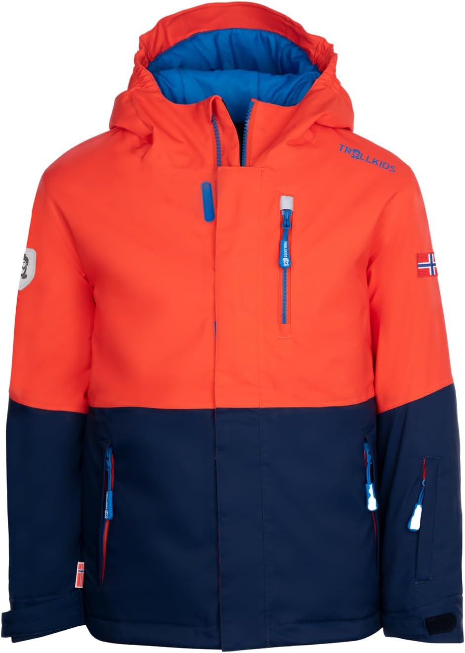 Trollkids Hallingdal Mädchen Skijacke 92 Orange/Marineblau, 92 Orange/Marineblau
