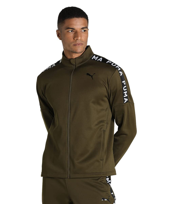 PUMA Herren Fit Pwrflece Fz Jacke Strickjacke (1er Pack) L DEEP OLIVE, L DEEP OLIVE