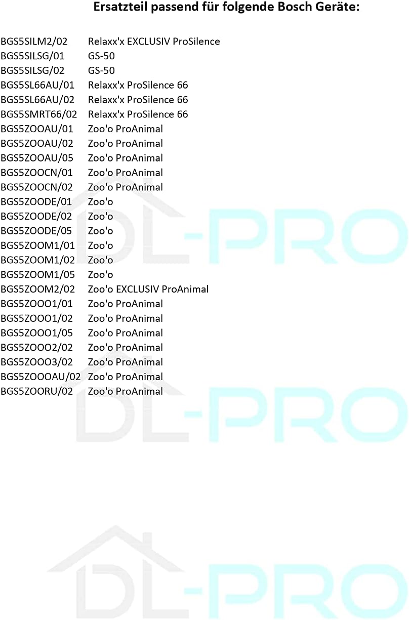 DL-pro Lamellenfilter Ø 205mm für Bosch Siemens Relaxx'x Pro Silence Zoo'o Pro Animal 00708278 70827
