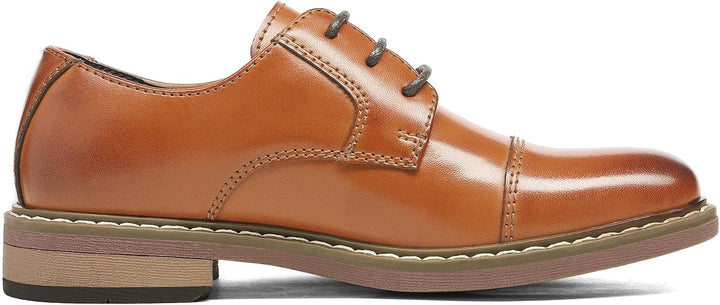 Bruno Marc Schnürhalbschuhe Jungen Anzugschuhe Derby Oxford Hochzeit Party Schuhe 28 EU Braun, 28 EU